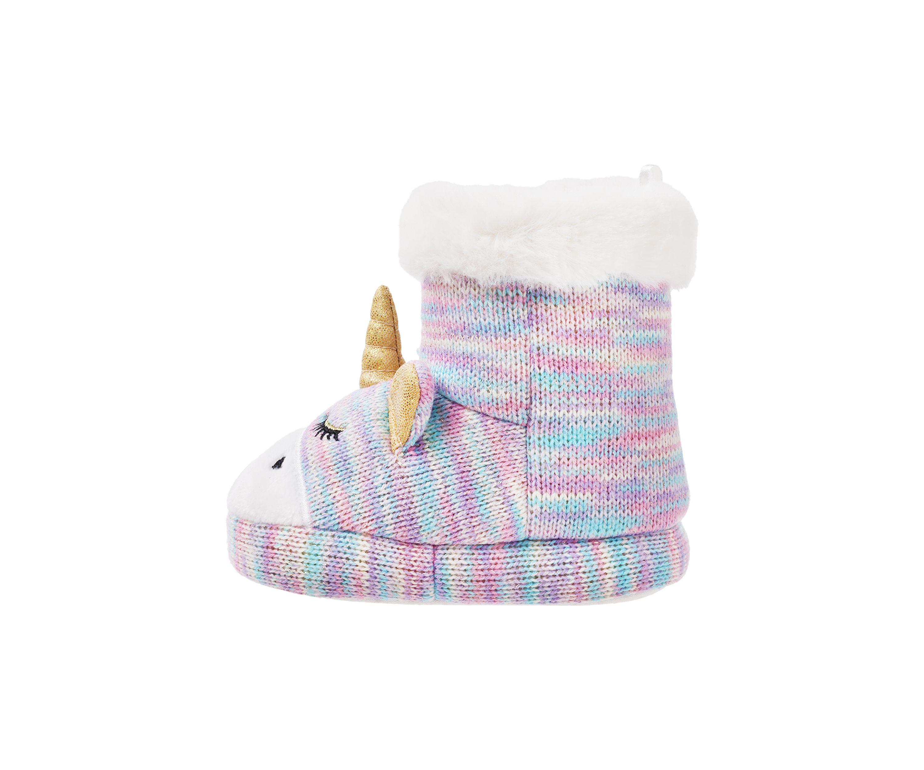Toddler Girls Unicorn Face Slippers