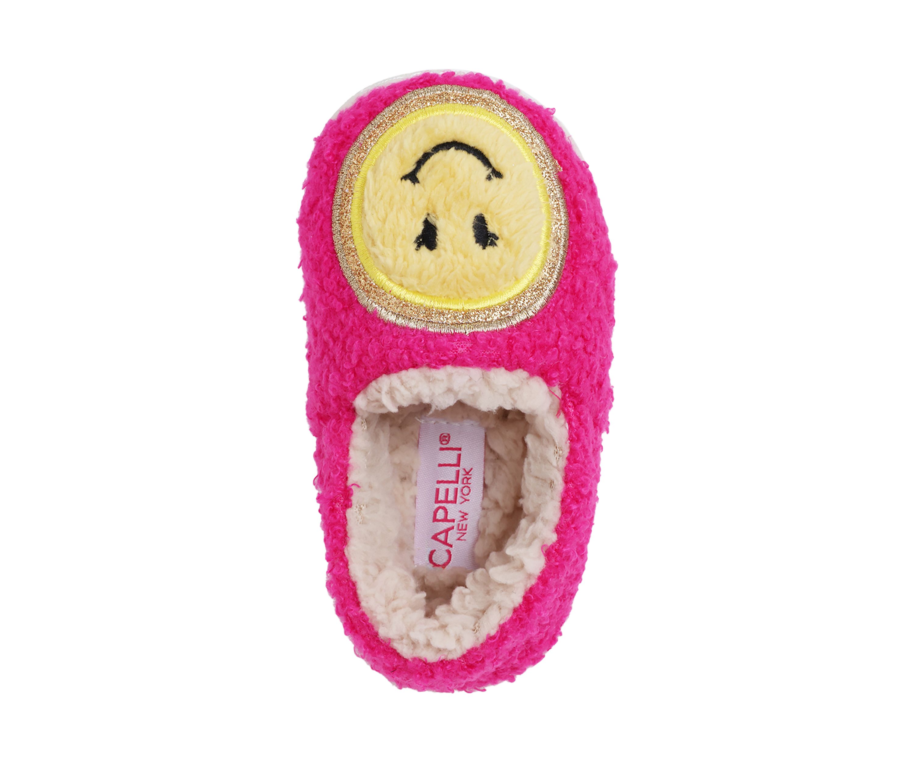 Toddler Girls Smiley Face Slippers