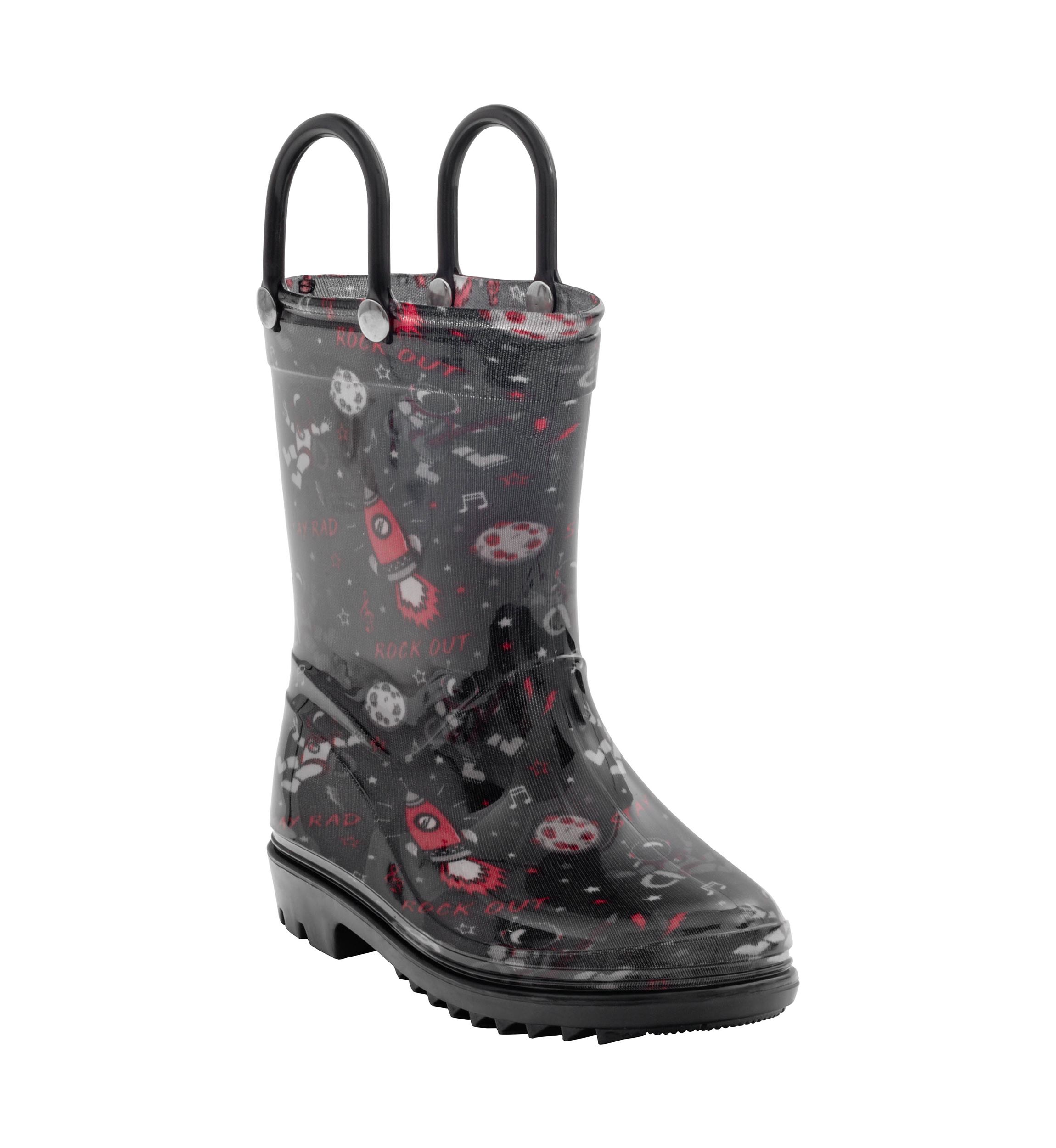 Toddler Boys Rockstar Astronaut Rainboots  