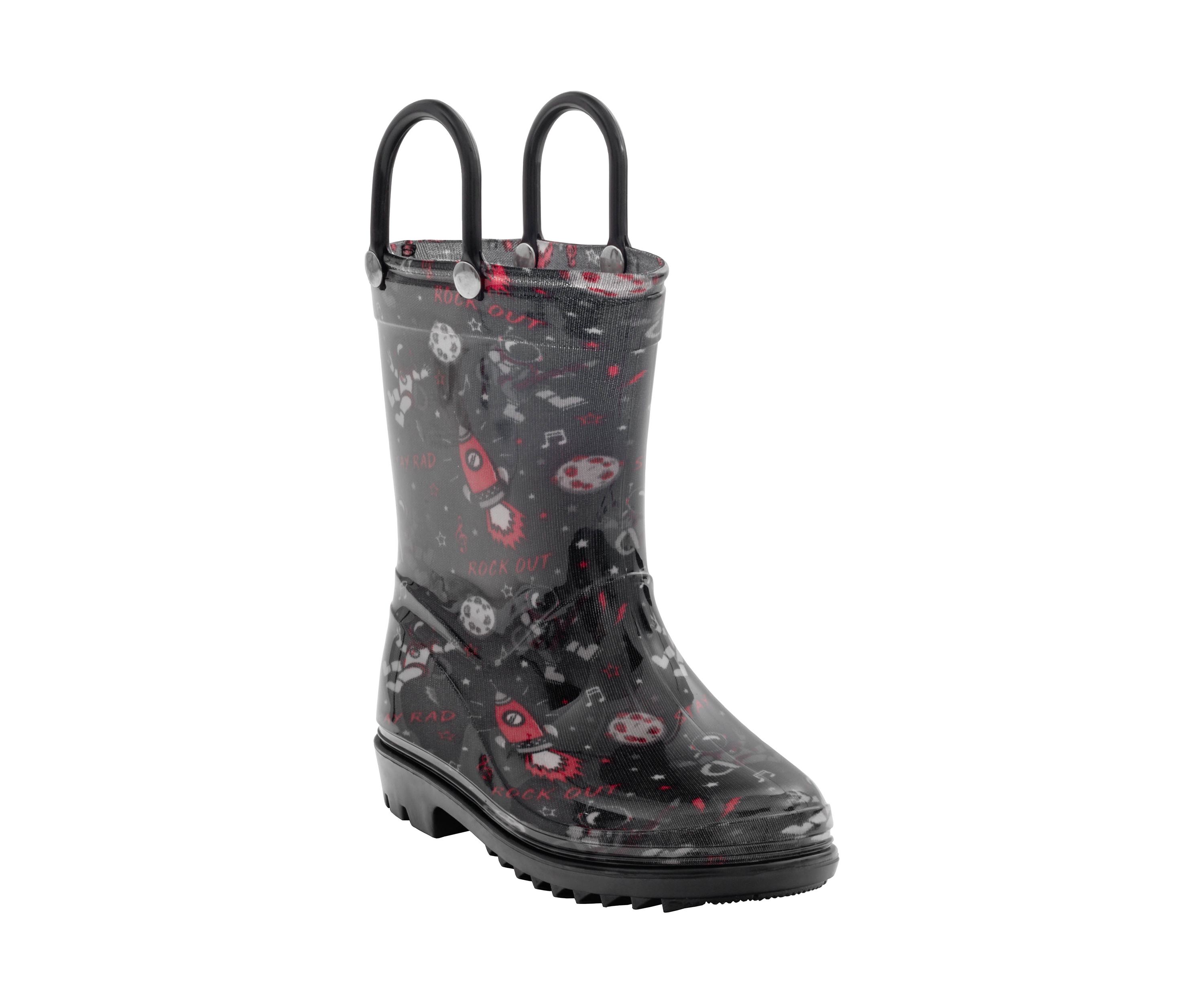 Toddler Boys Rockstar Astronaut Rainboots  