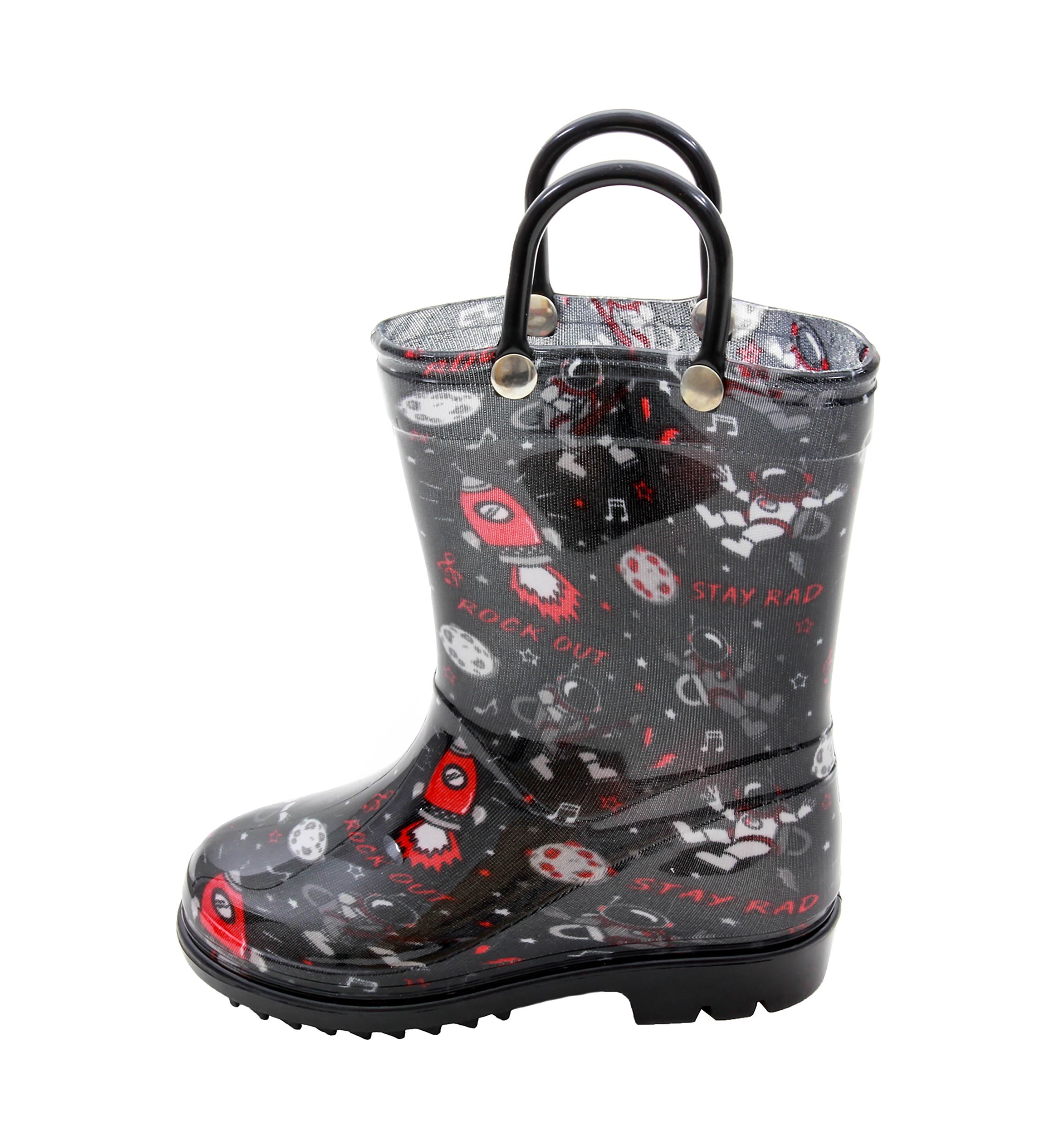 Toddler Boys Rockstar Astronaut Rainboots  