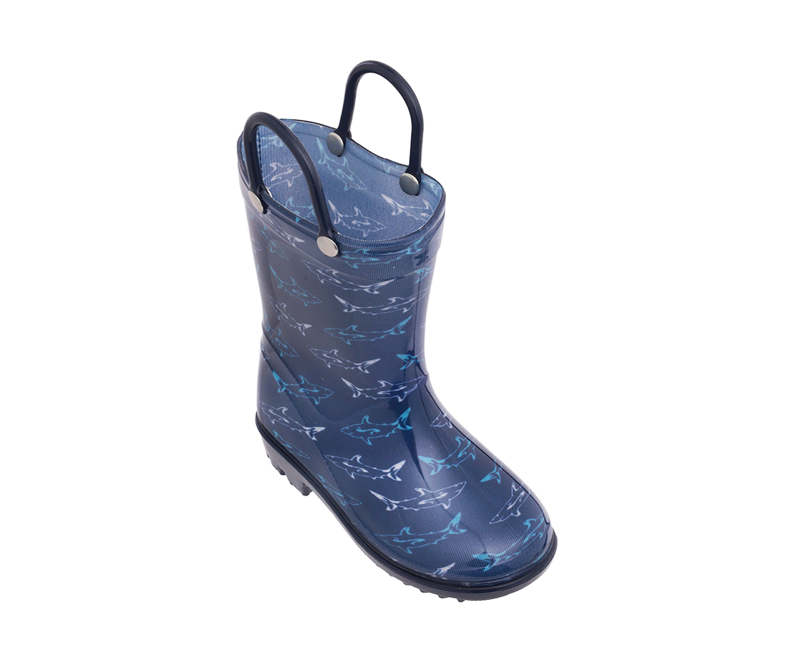 Little Kid Boys Shark Print Rainboots