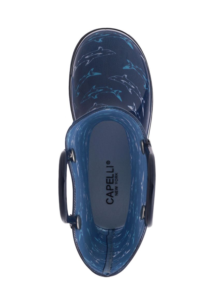 Little Kid Boys Shark Print Rainboots