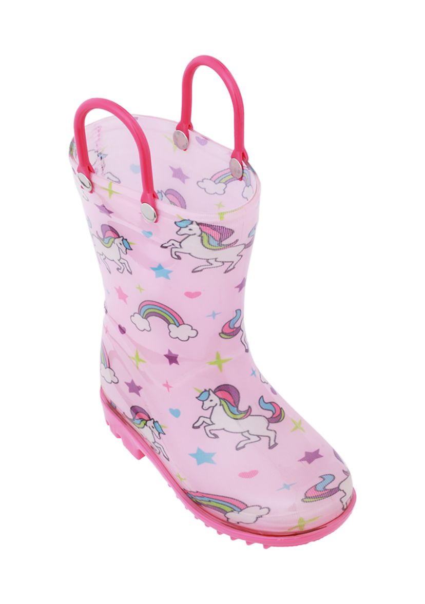 Little Kid Girls Unicorn Print Rainboots