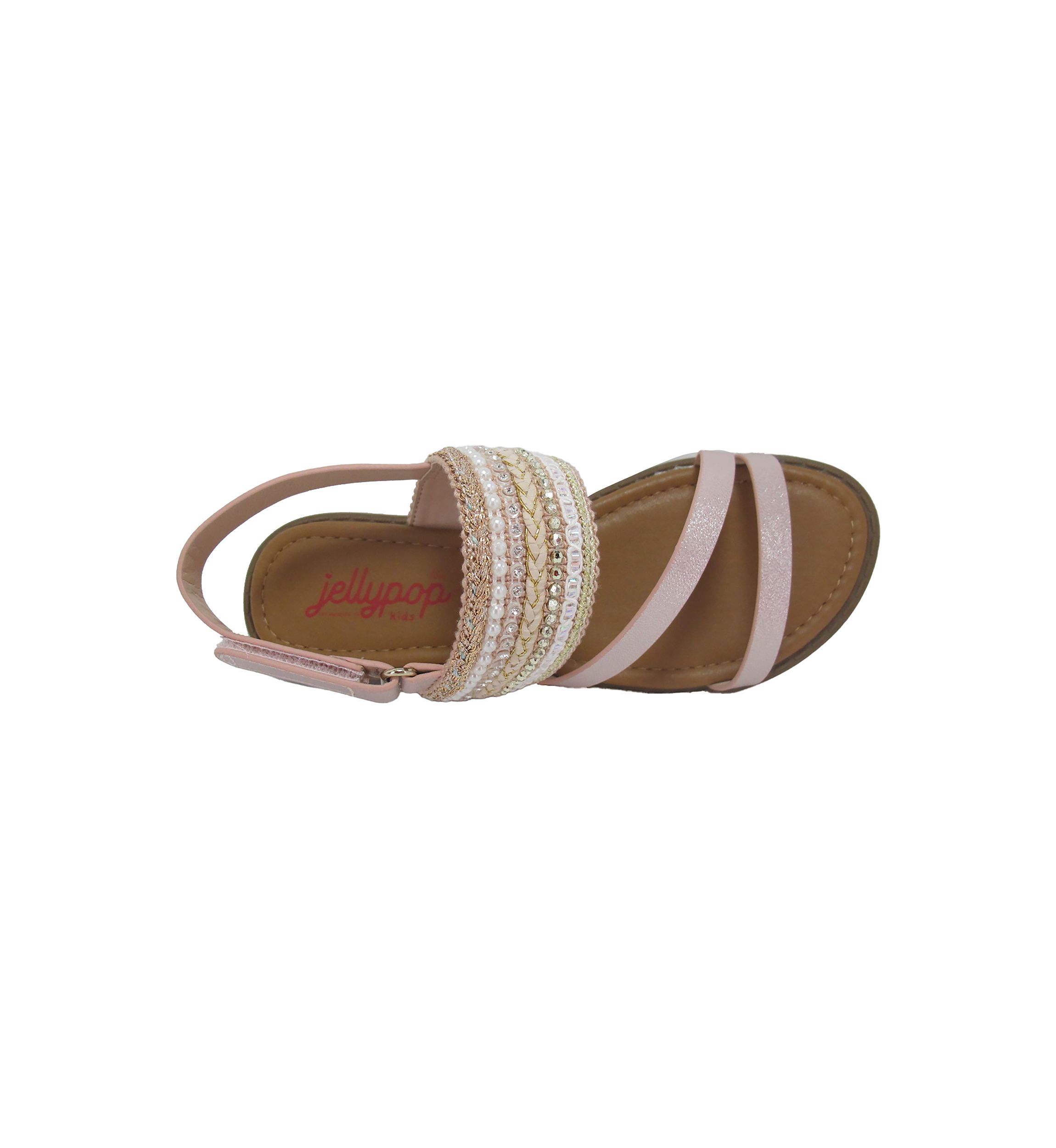 Youth Girls Shadow Beaded Strap Sandals