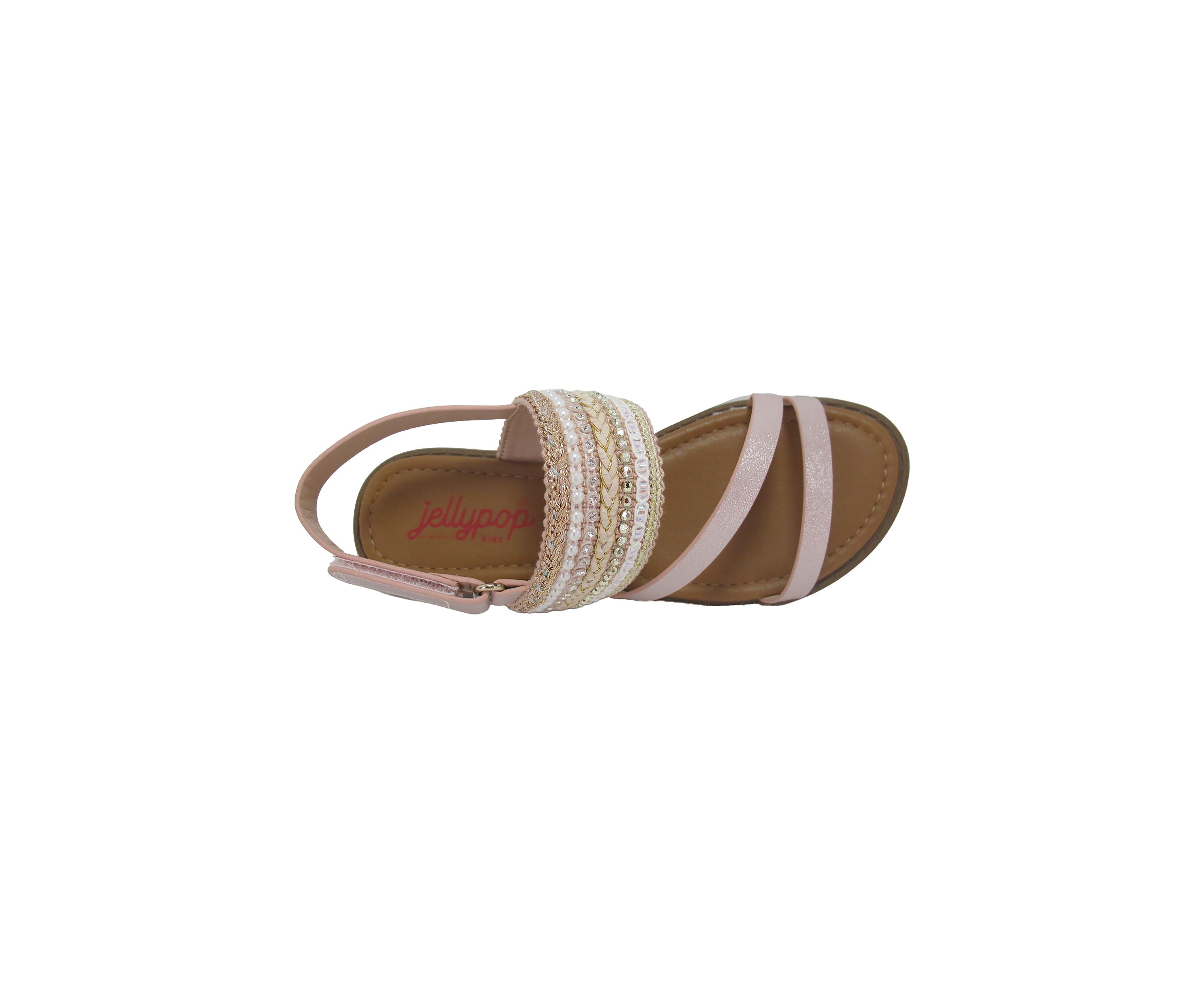 Youth Girls Shadow Beaded Strap Sandals
