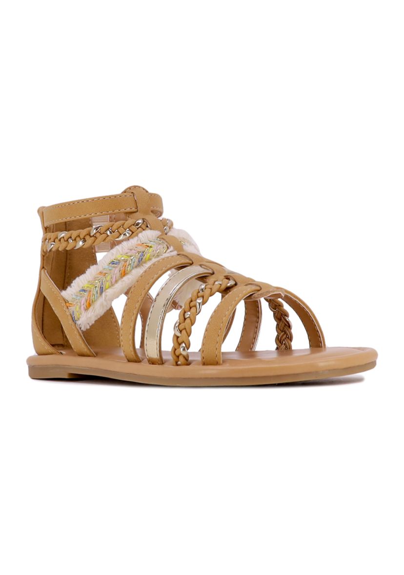 Youth Girls Fringe Gladiator Sandals