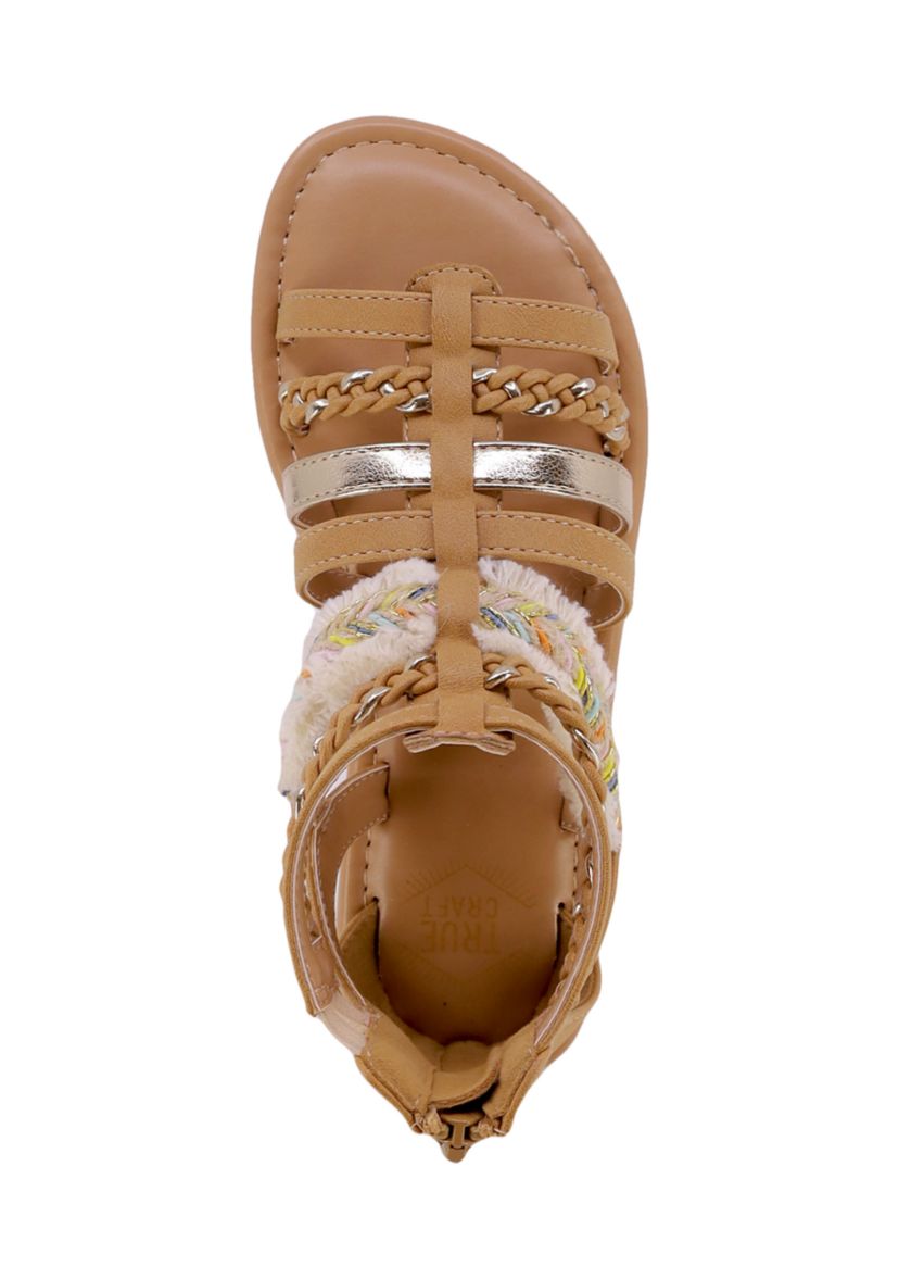 Youth Girls Fringe Gladiator Sandals