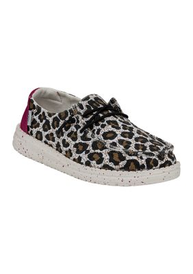 Hey Dude Youth Wendy Cheetah Cat Casual Shoe