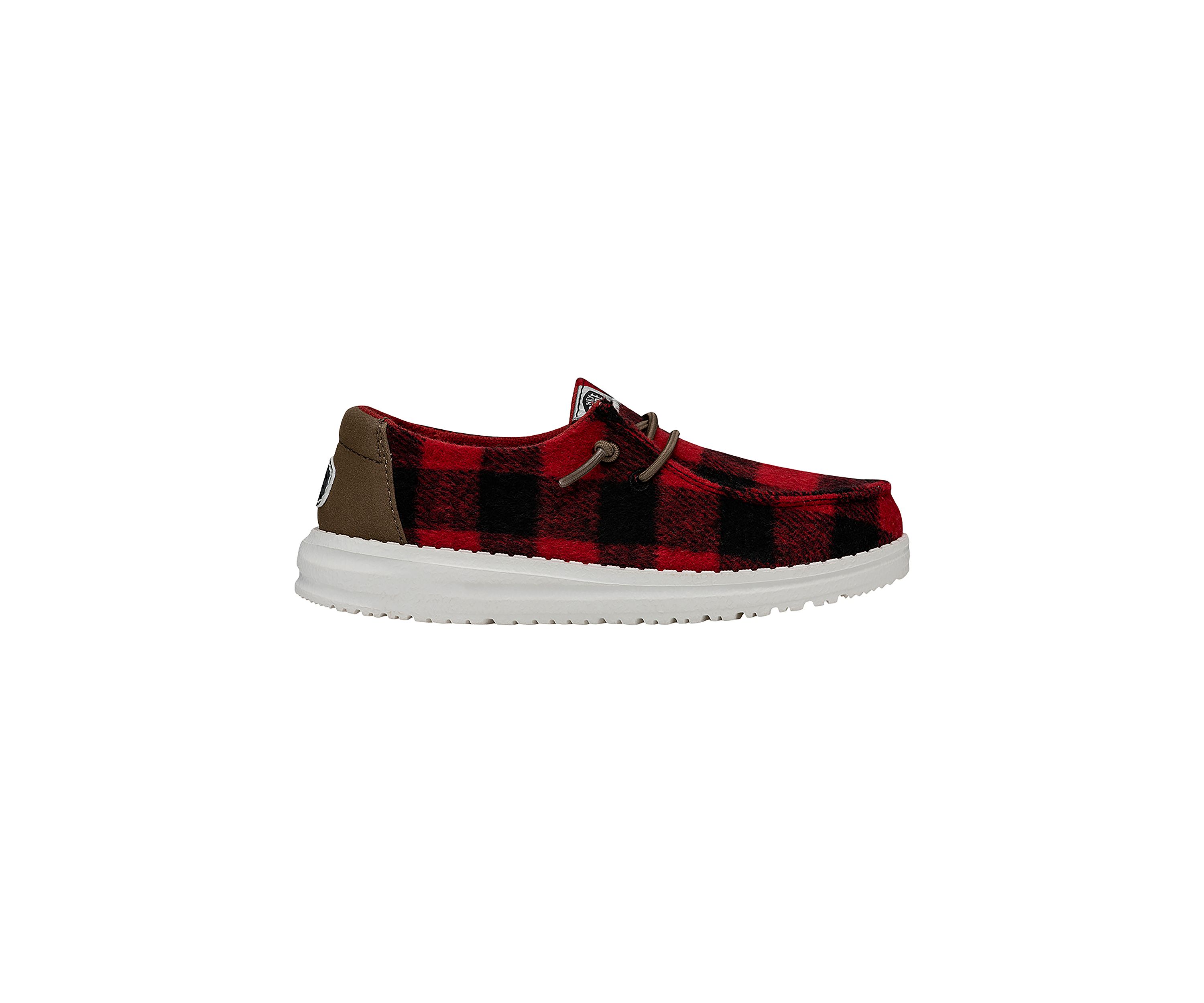 Youth Girls Wendy Buffalo Plaid Sneaker Loafers