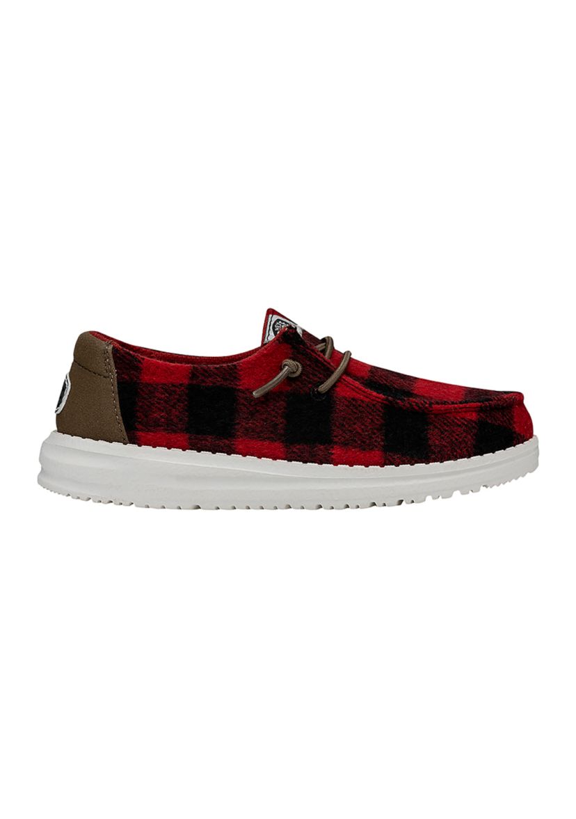 Youth Girls Wendy Buffalo Plaid Sneaker Loafers