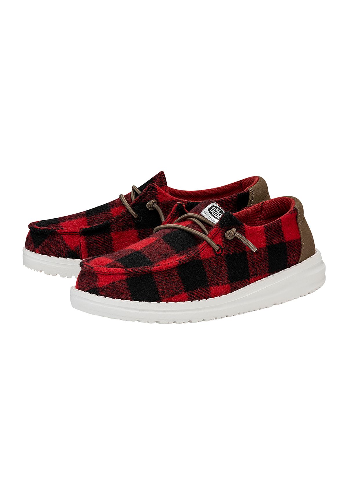 Youth Girls Wendy Buffalo Plaid Sneaker Loafers