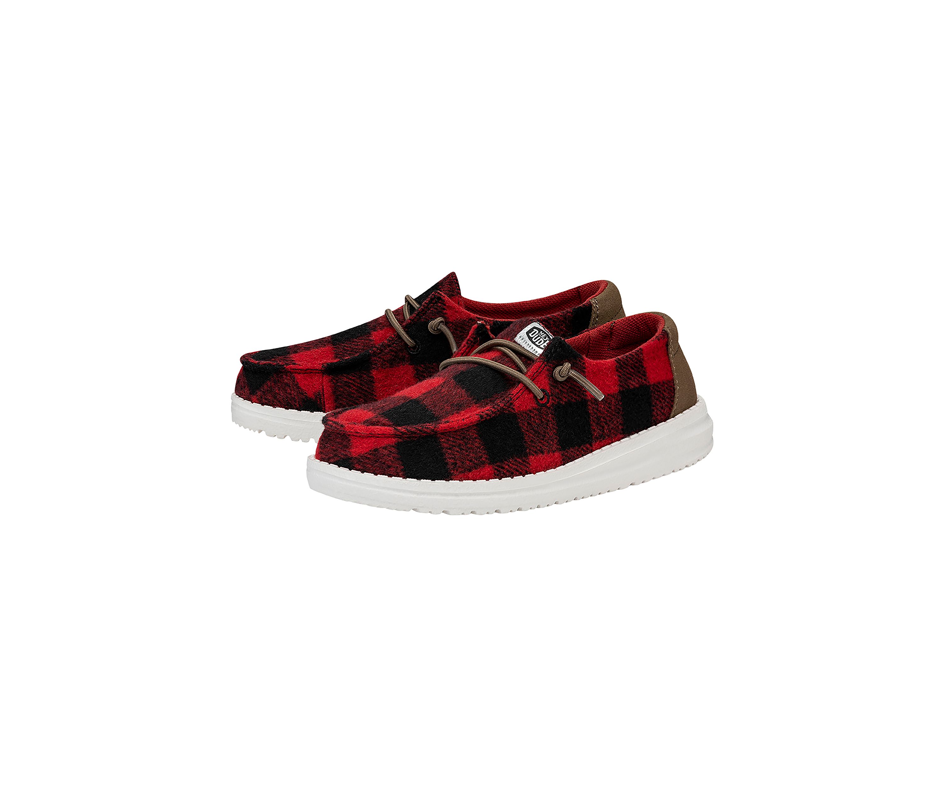 Youth Girls Wendy Buffalo Plaid Sneaker Loafers