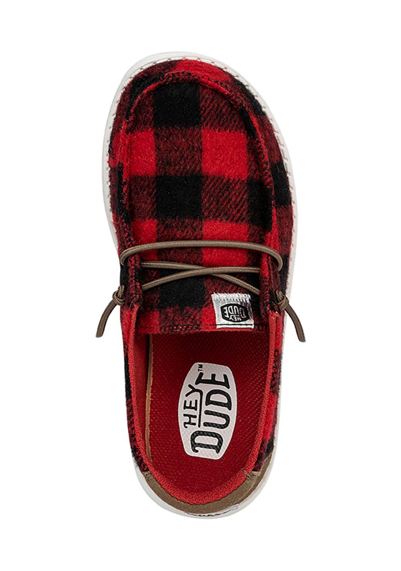 Youth Girls Wendy Buffalo Plaid Sneaker Loafers