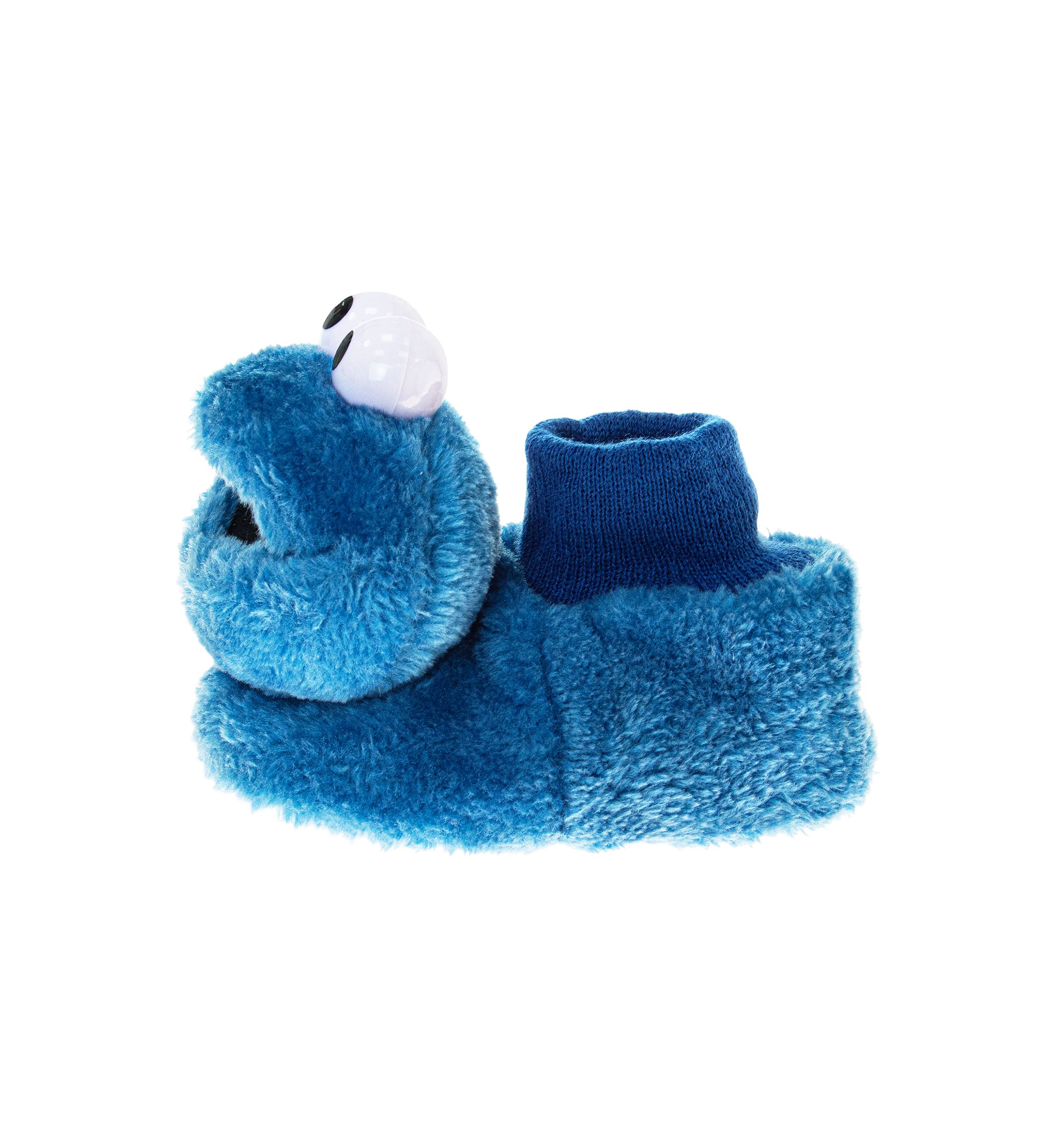 Toddler Boys Happy Cookie Monster Dual Sizes Slippers