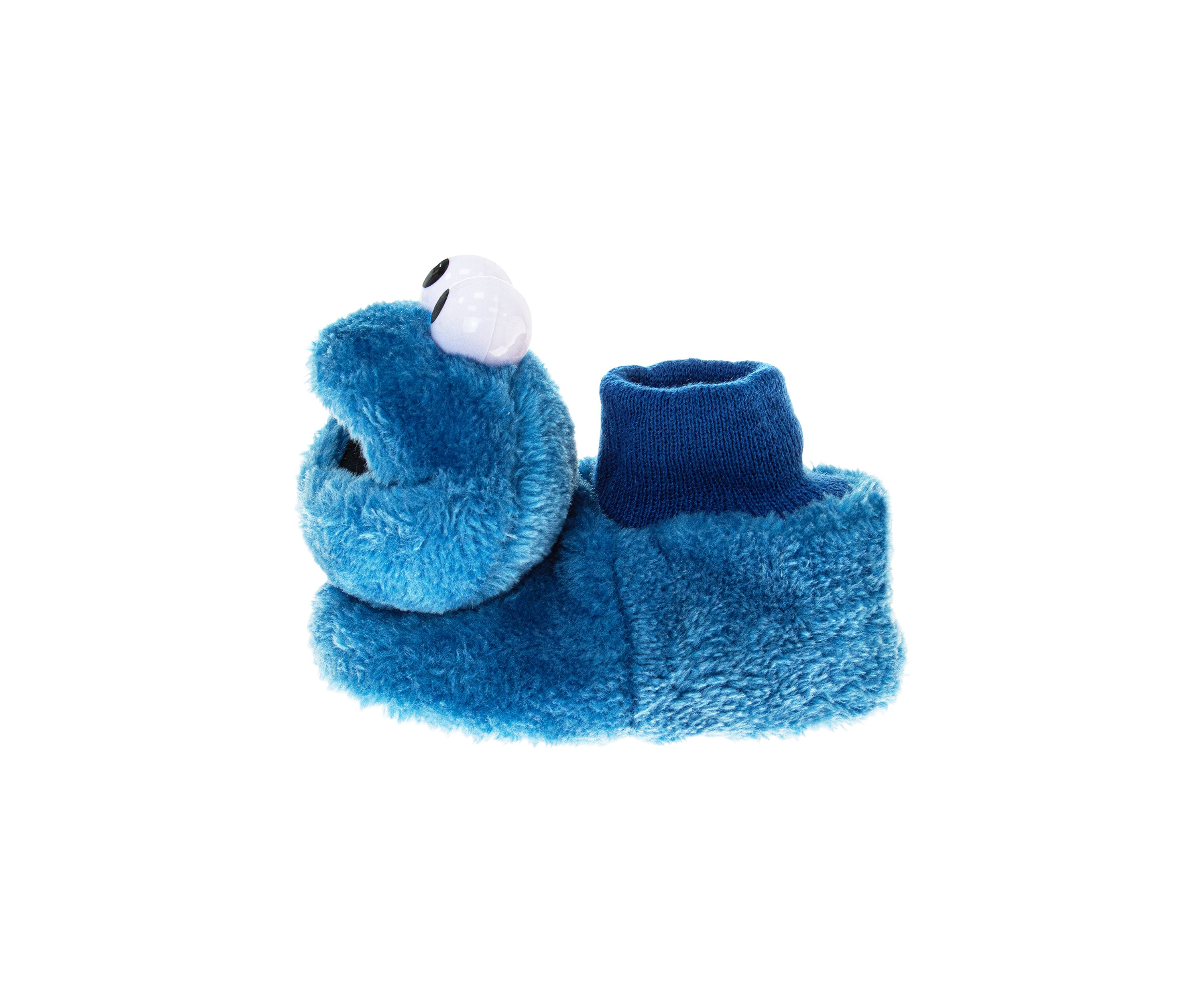 Toddler Boys Happy Cookie Monster Dual Sizes Slippers