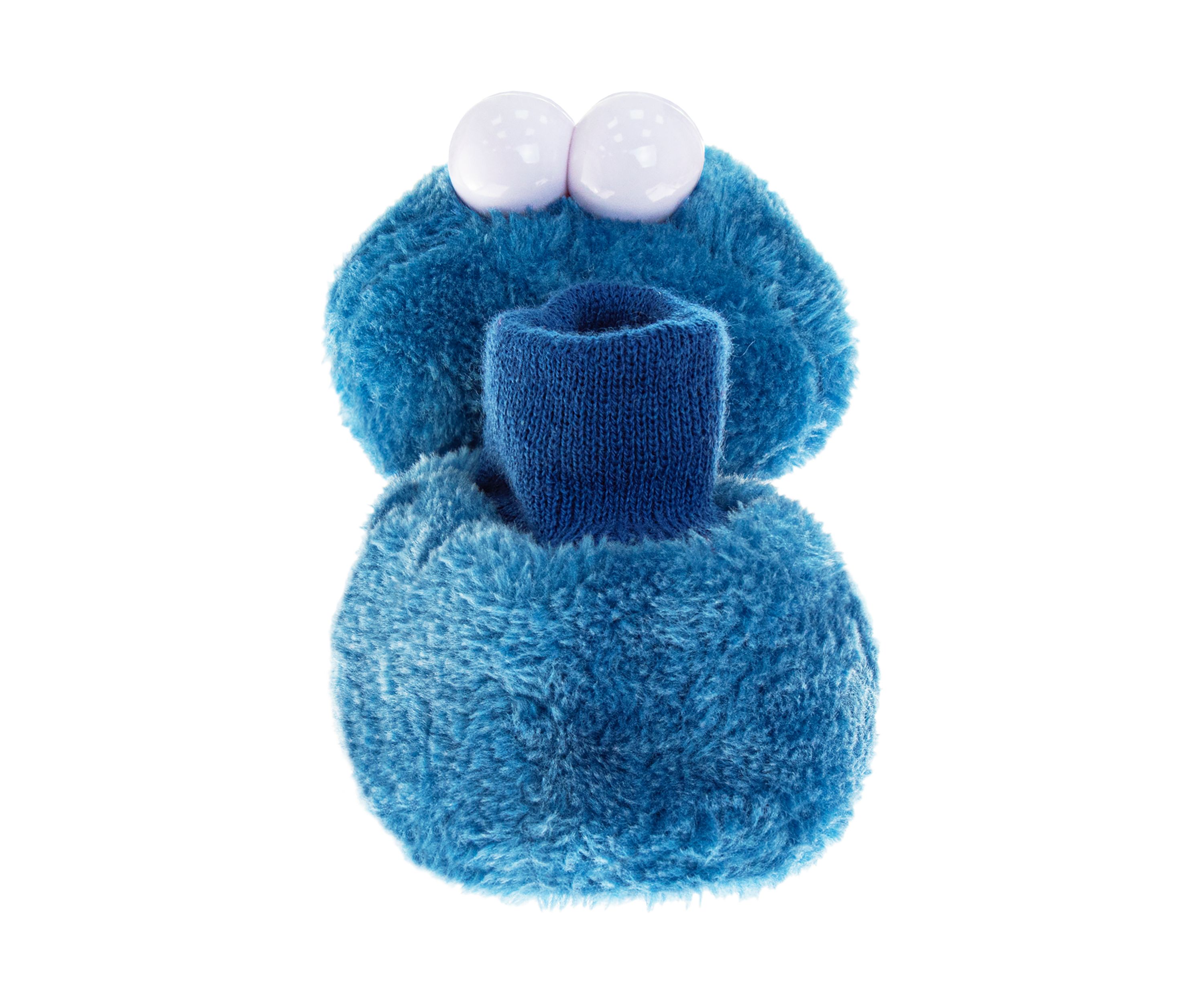 Toddler Boys Happy Cookie Monster Dual Sizes Slippers
