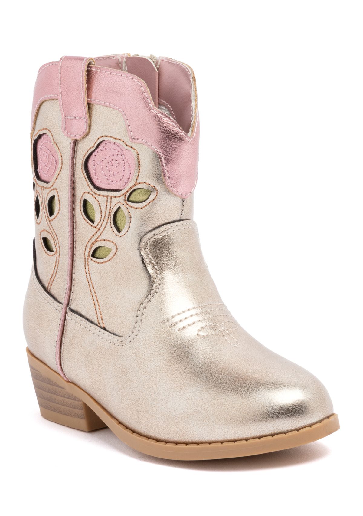 Little Kid Girls Rosette Western Boots