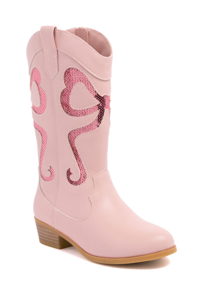 Baysie Sequin Bow Western Boots