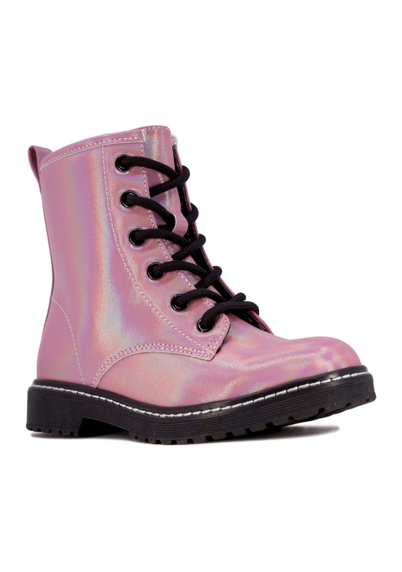 Youth Girls Chloe Shimmer Combat Boots