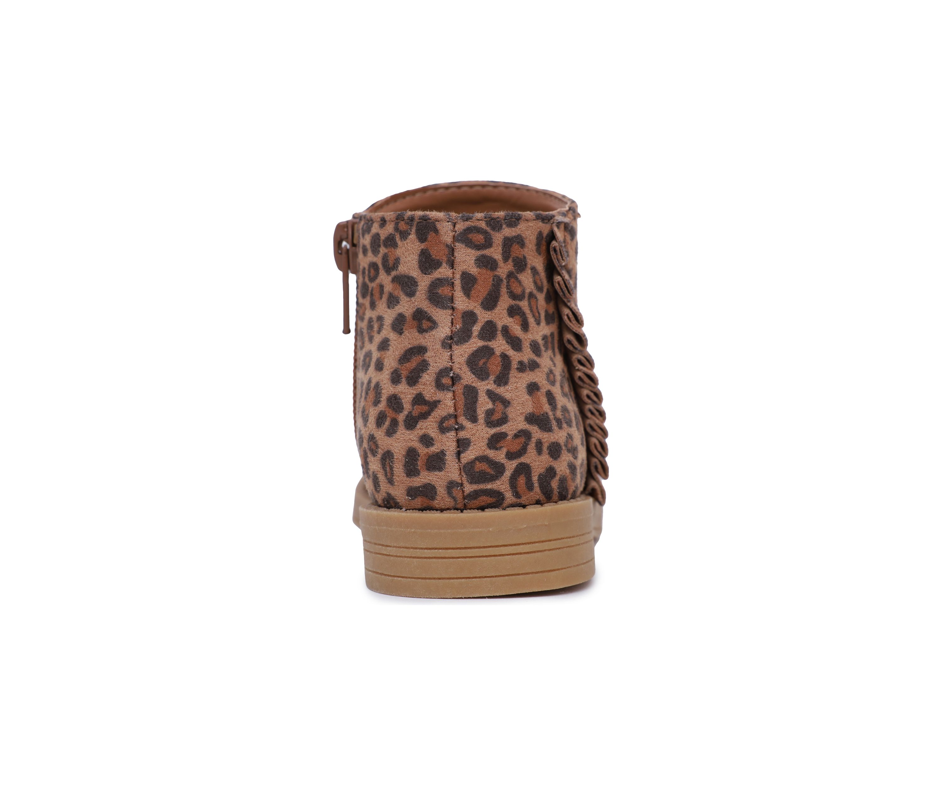 Toddler Girls Lil Edie Ruffle Leopard Chelsea Booties
