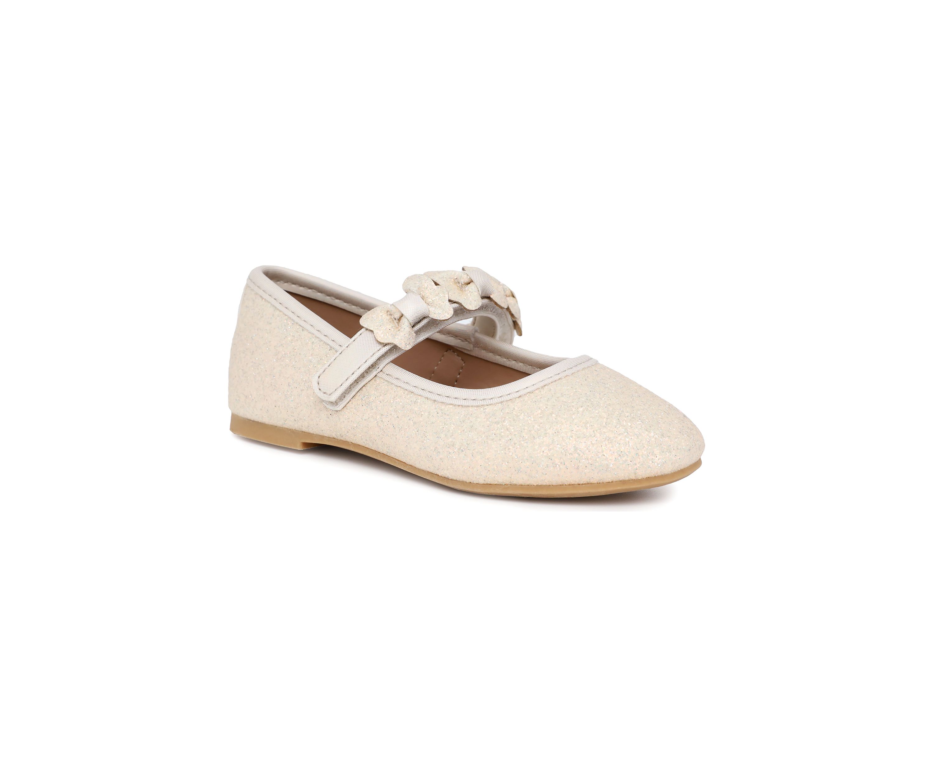Toddler Girls Lil Flan Sparkly Bow Strap Mary Jane Flats