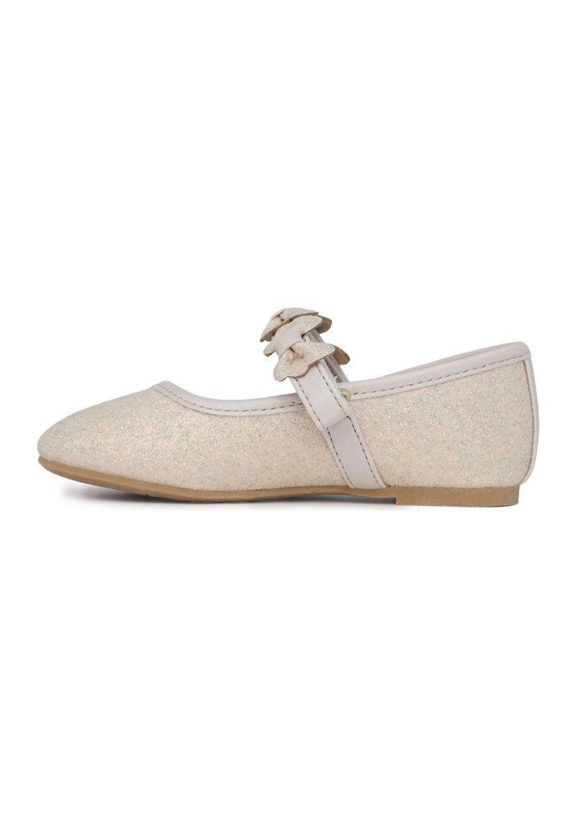 Toddler Girls Lil Flan Sparkly Bow Strap Mary Jane Flats