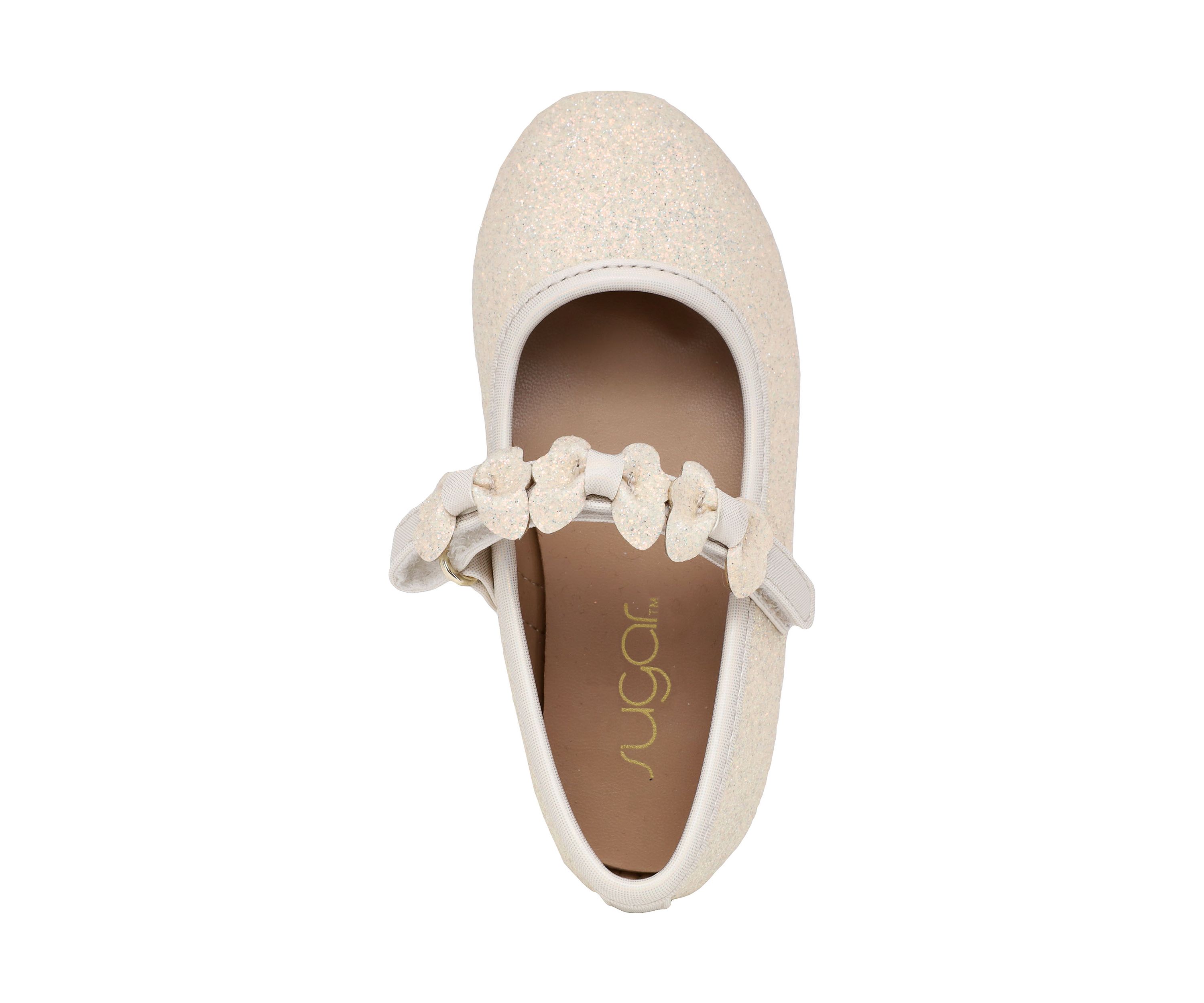 Toddler Girls Lil Flan Sparkly Bow Strap Mary Jane Flats