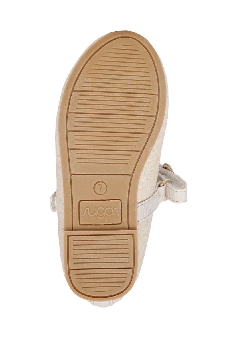 Toddler Girls Lil Flan Sparkly Bow Strap Mary Jane Flats