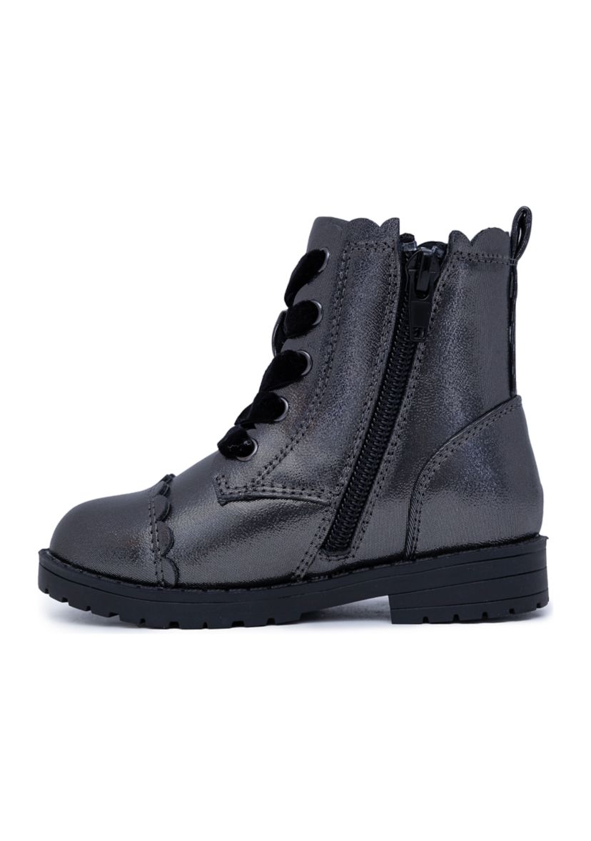 Toddler Girls Lil Scallop Shimmer Combat Boots