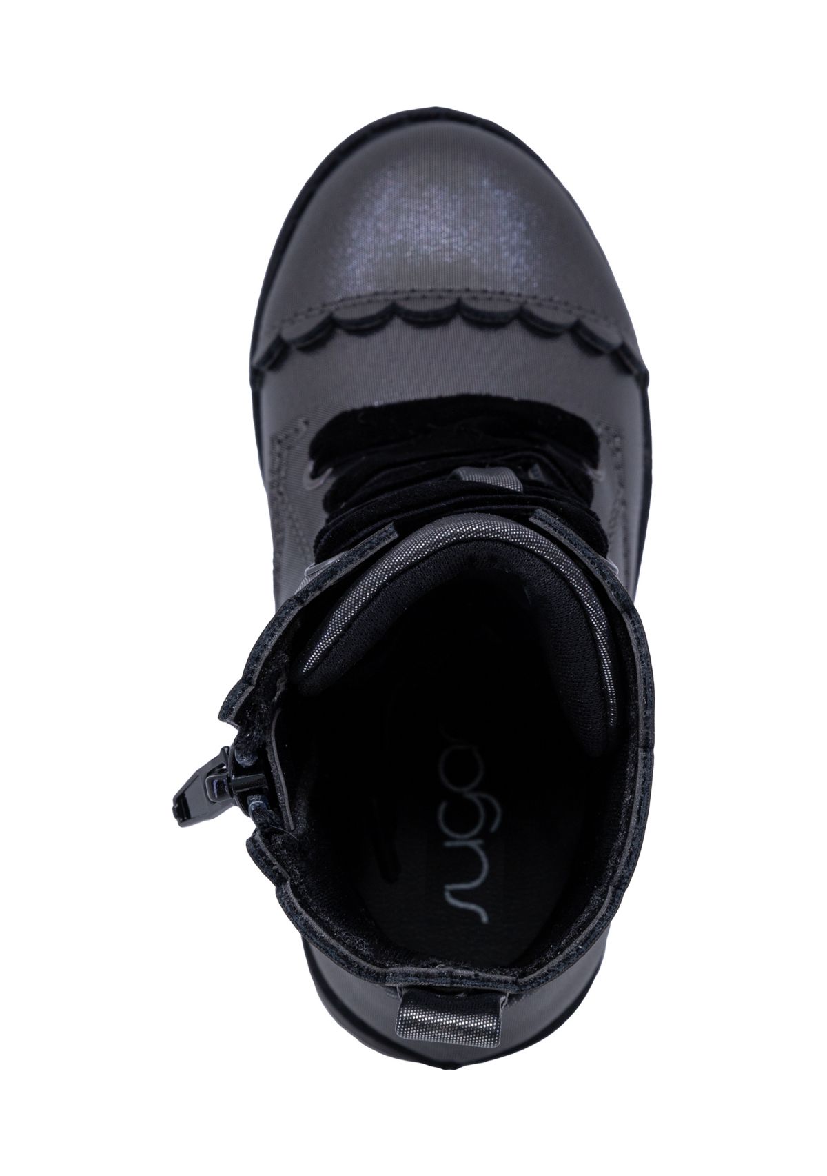 Toddler Girls Lil Scallop Shimmer Combat Boots