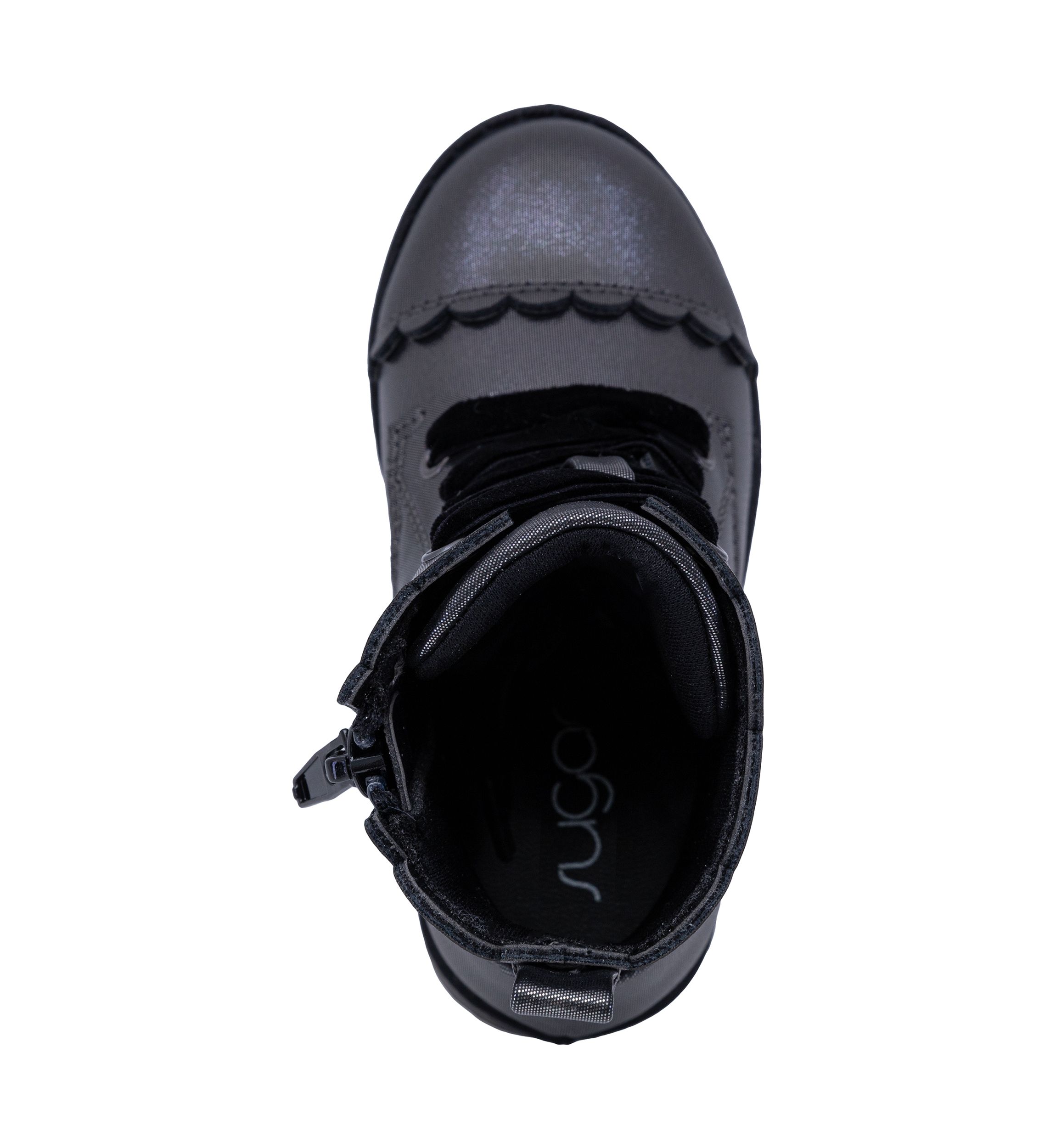 Toddler Girls Lil Scallop Shimmer Combat Boots