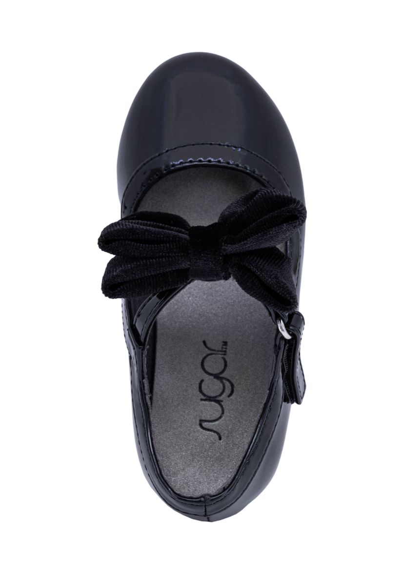 Toddler Girls Lottie Patent Bow Dress Flats
