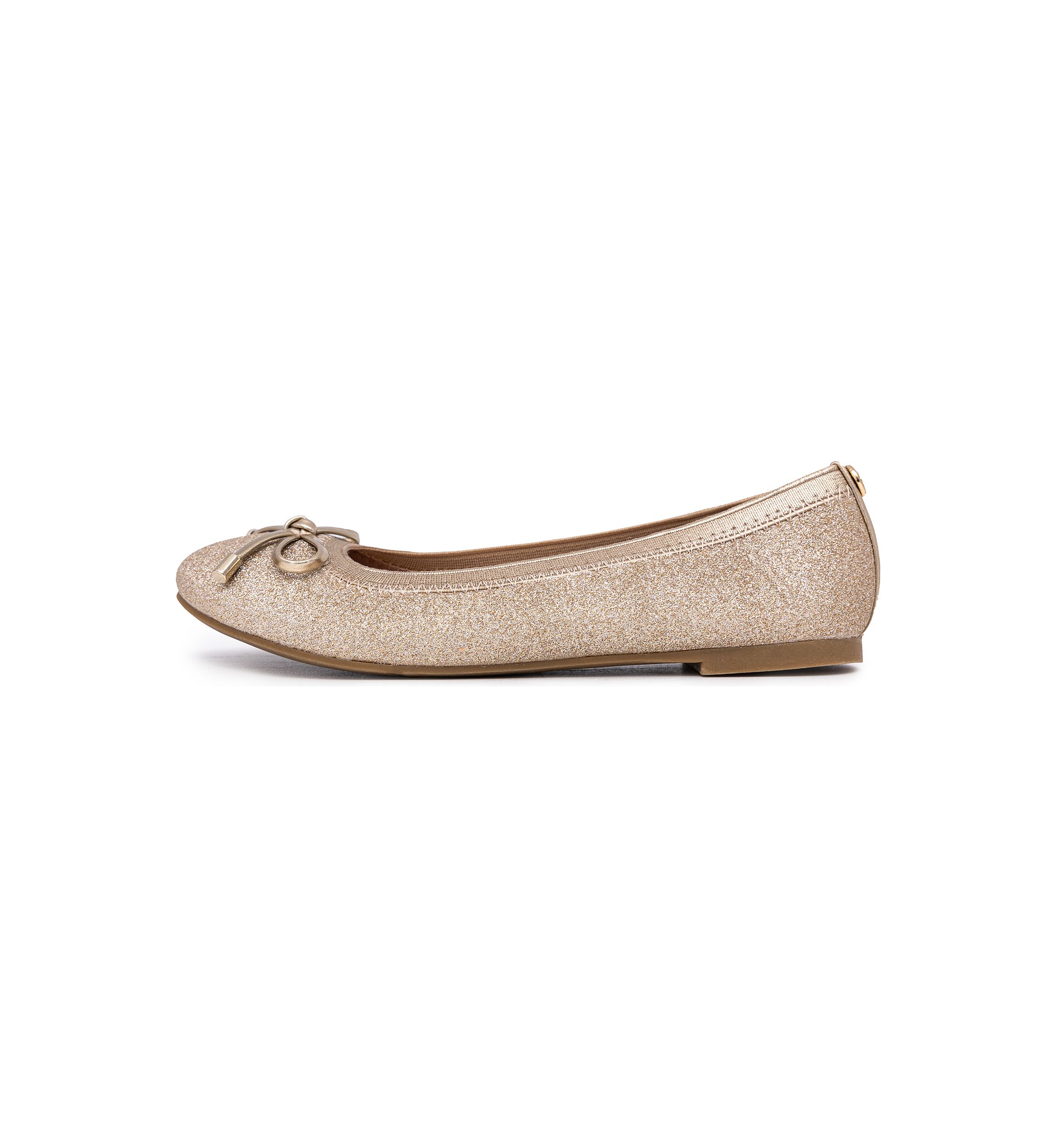 Youth Girls Mylah Glitter Bow Ballet Slippers