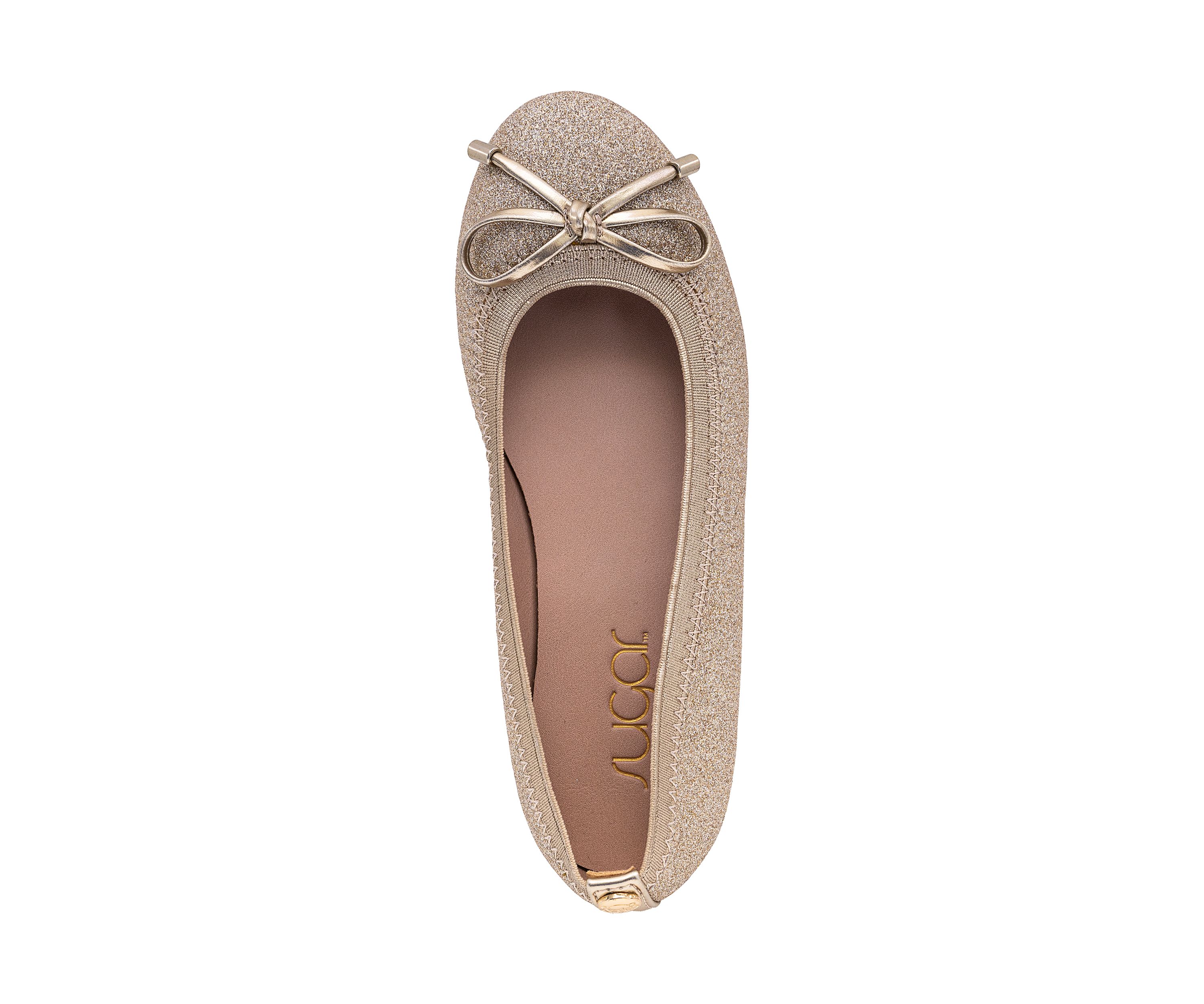 Youth Girls Mylah Glitter Bow Ballet Slippers