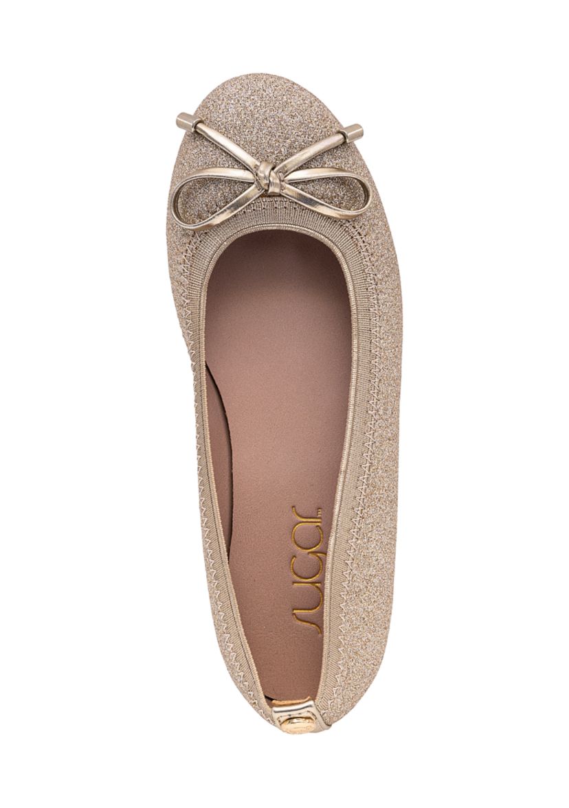Youth Girls Mylah Glitter Bow Ballet Slippers