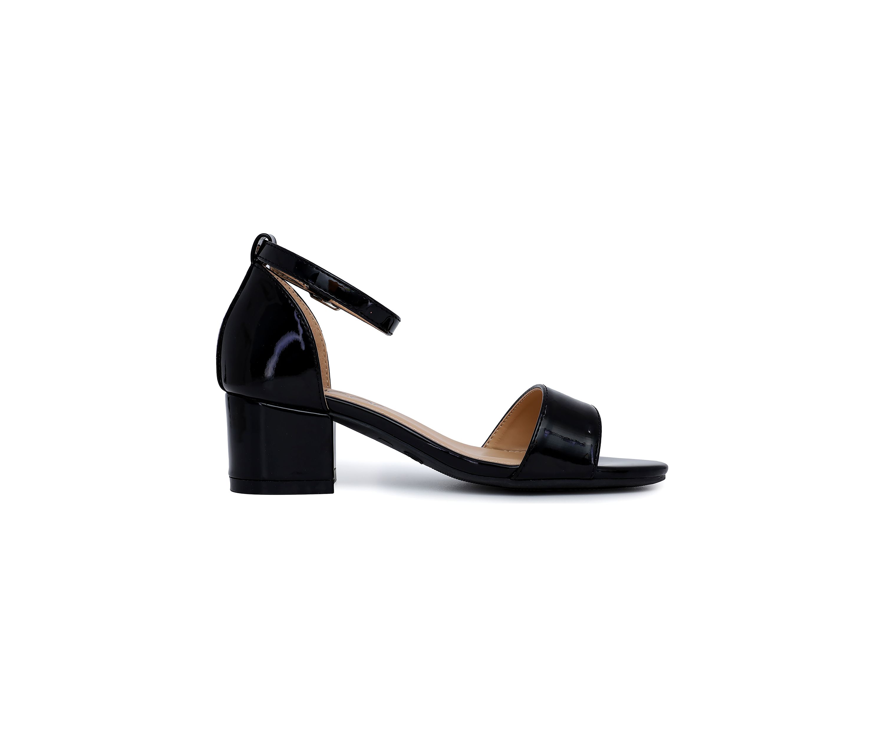 Youth Girls Sweet Ankle Strap Patent Flats