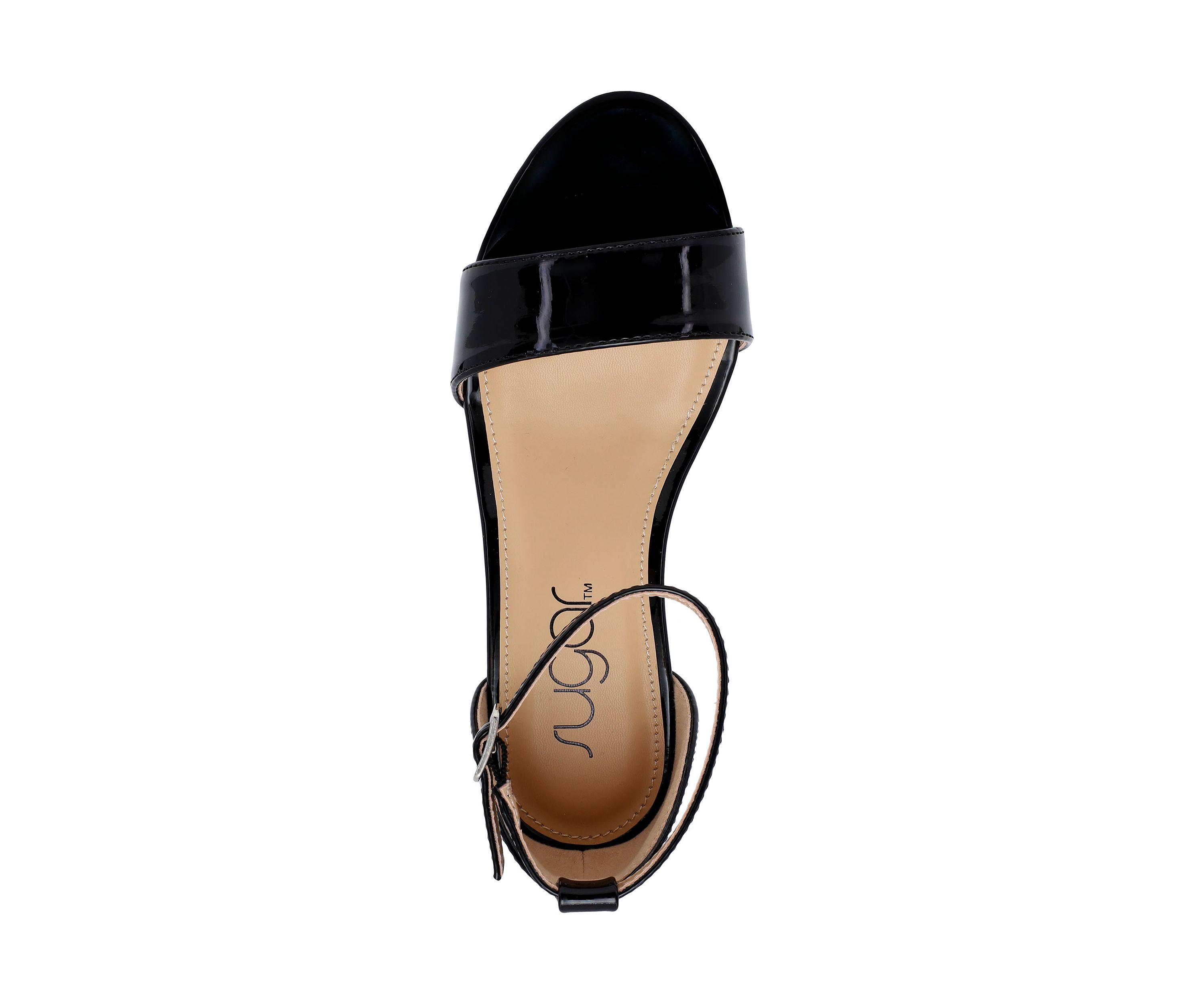 Youth Girls Sweet Ankle Strap Patent Flats