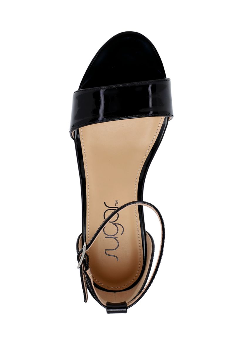 Youth Girls Sweet Ankle Strap Patent Flats