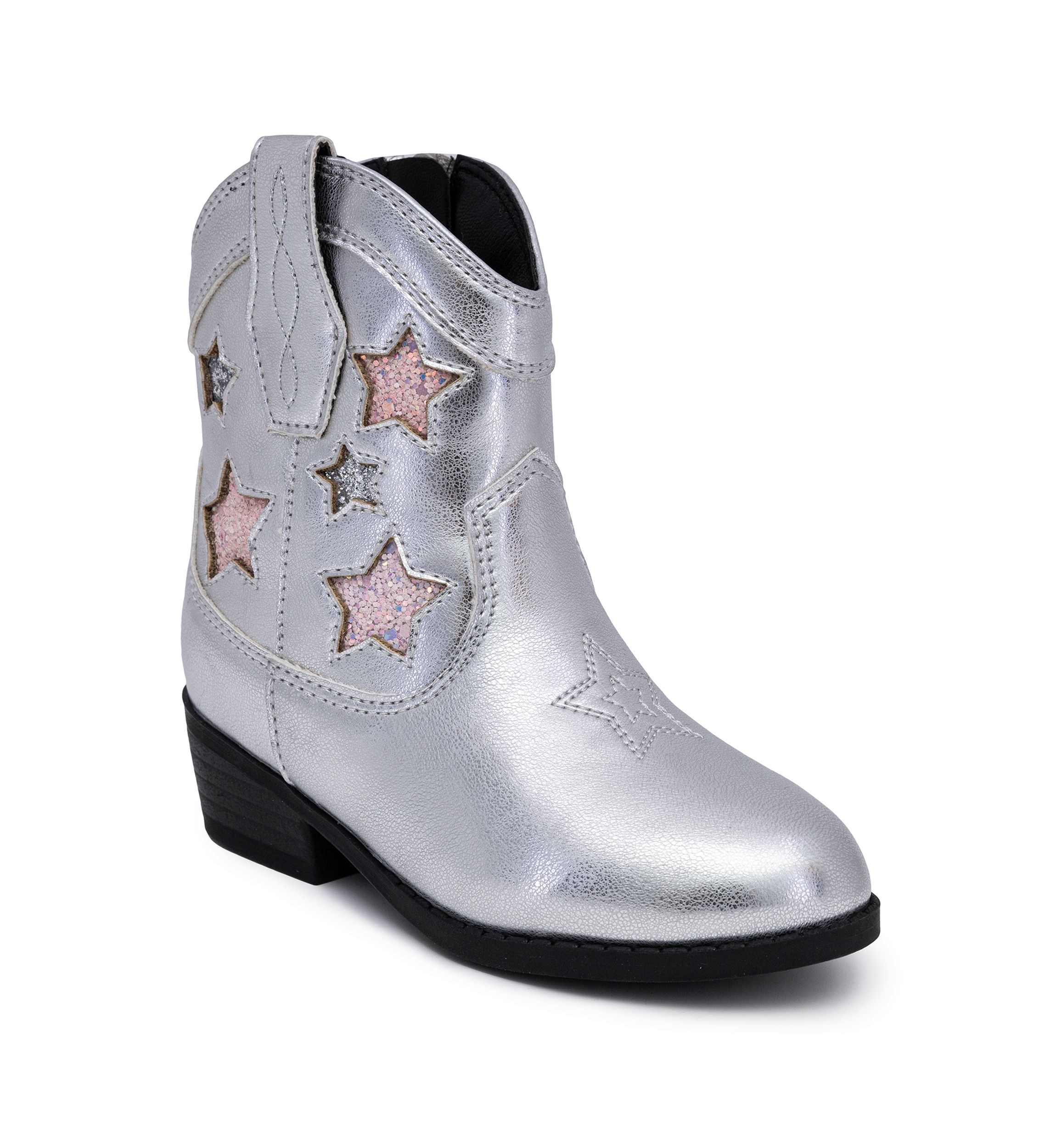 Toddler Girls Lil Whitney Metallic Star Western Boots