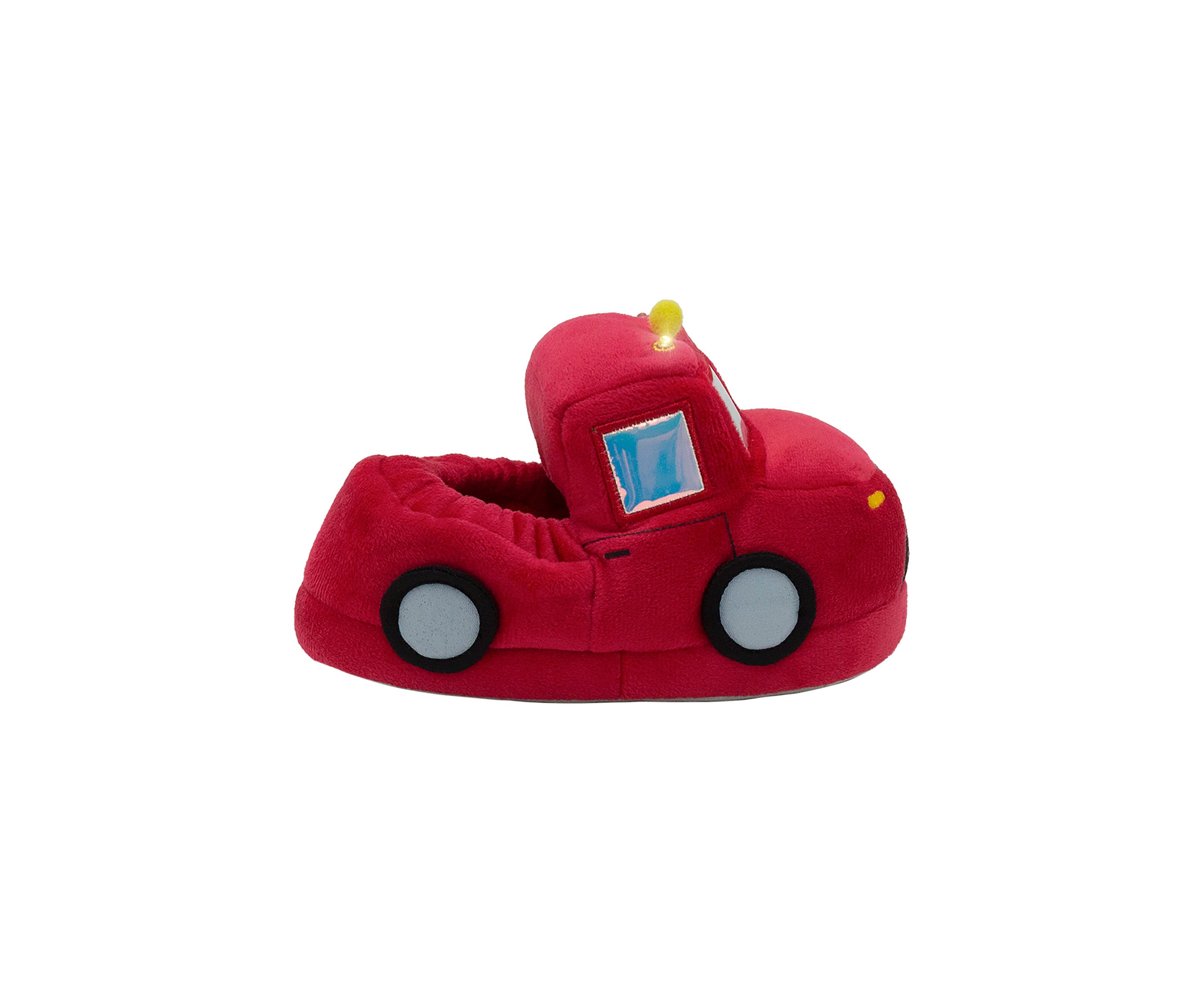 Toddler Boys Firetruck Lighted Slippers