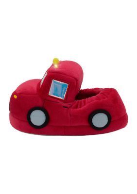 Toddler Boys Firetruck Lighted Slippers