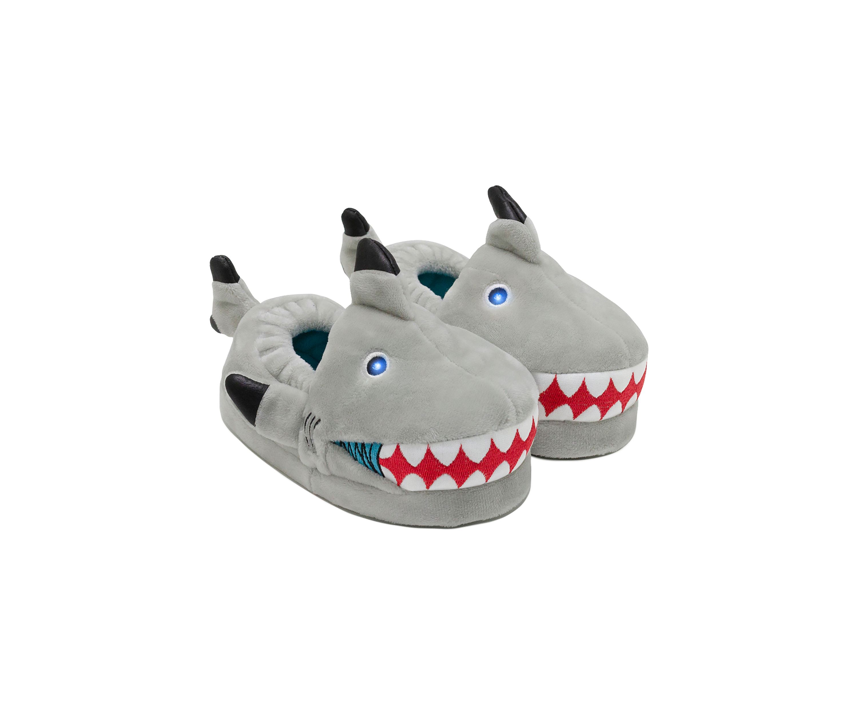 Toddler Boys Lighted Shark Slippers