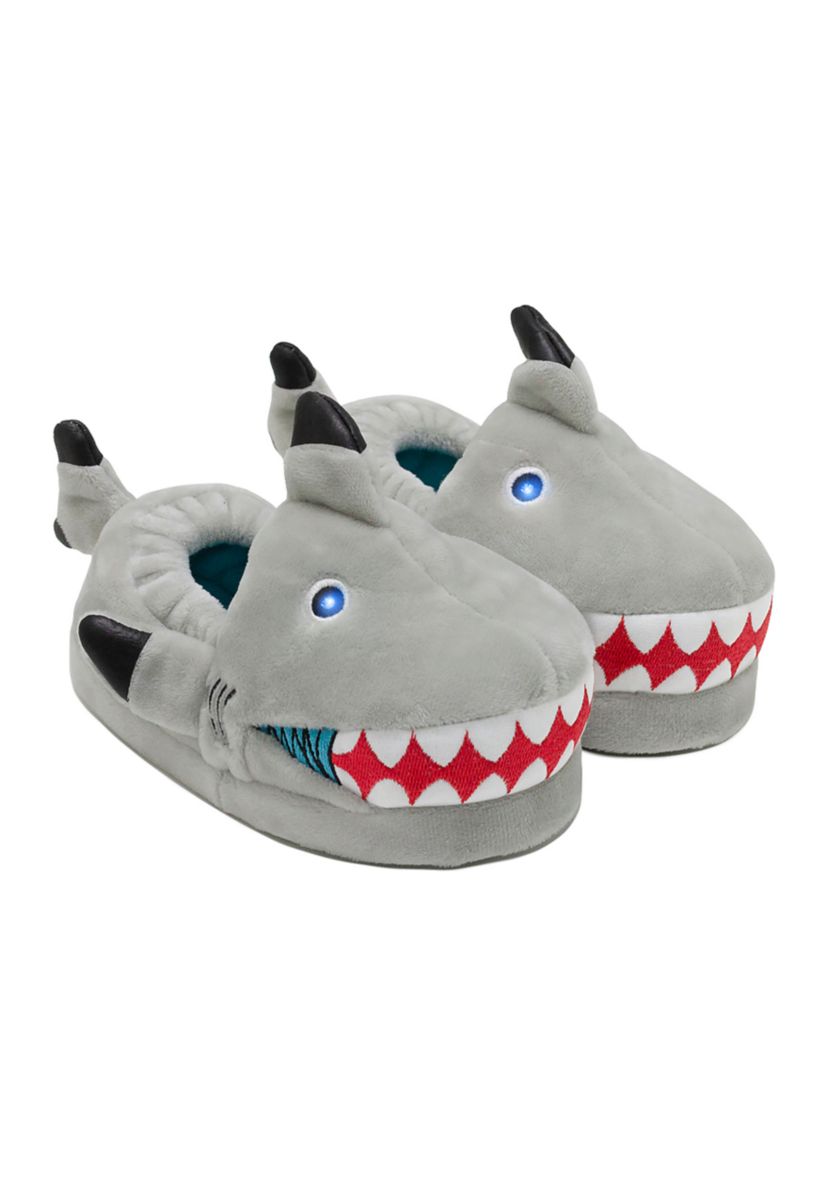 Toddler Boys Lighted Shark Slippers