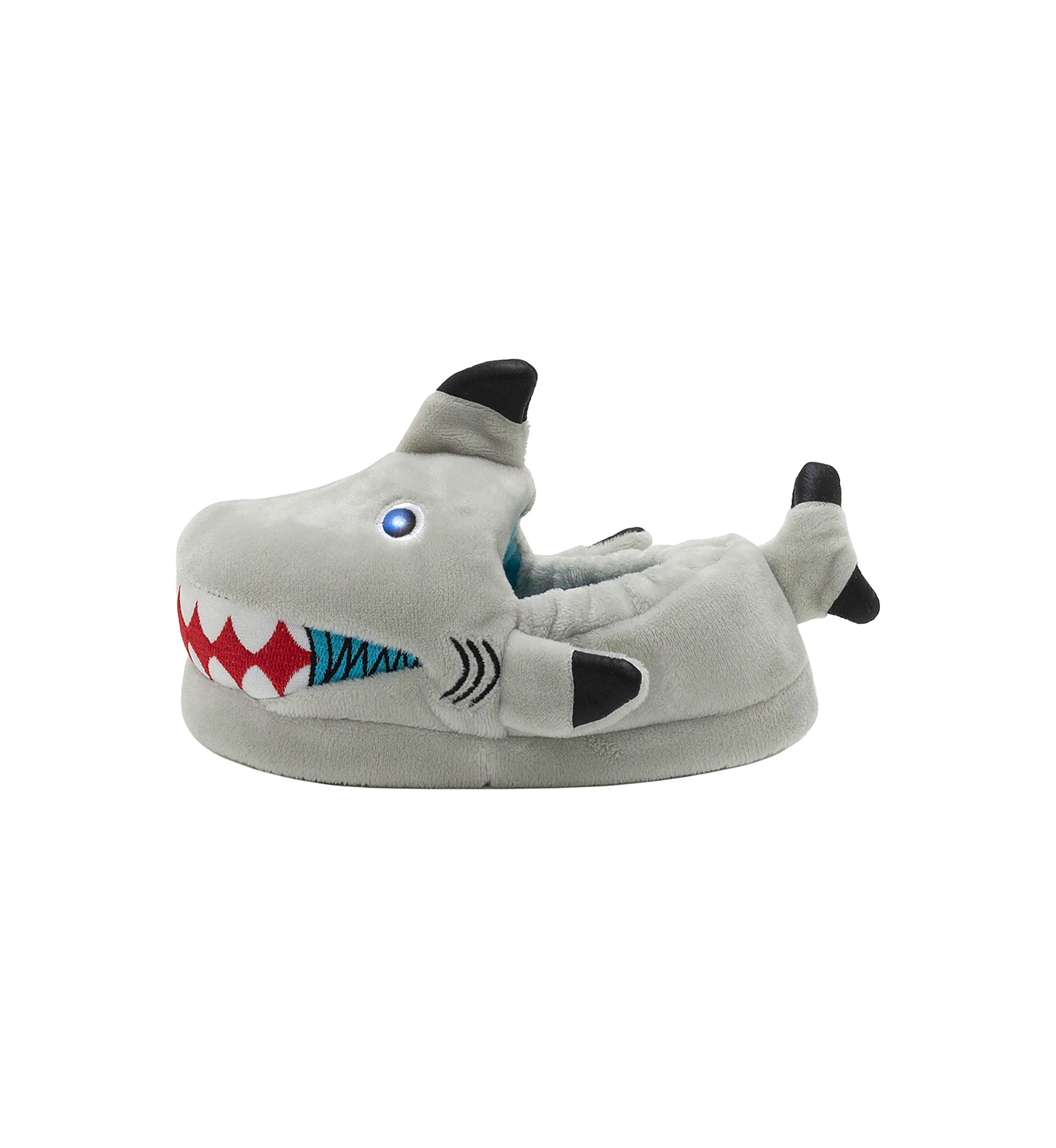 Toddler Boys Lighted Shark Slippers