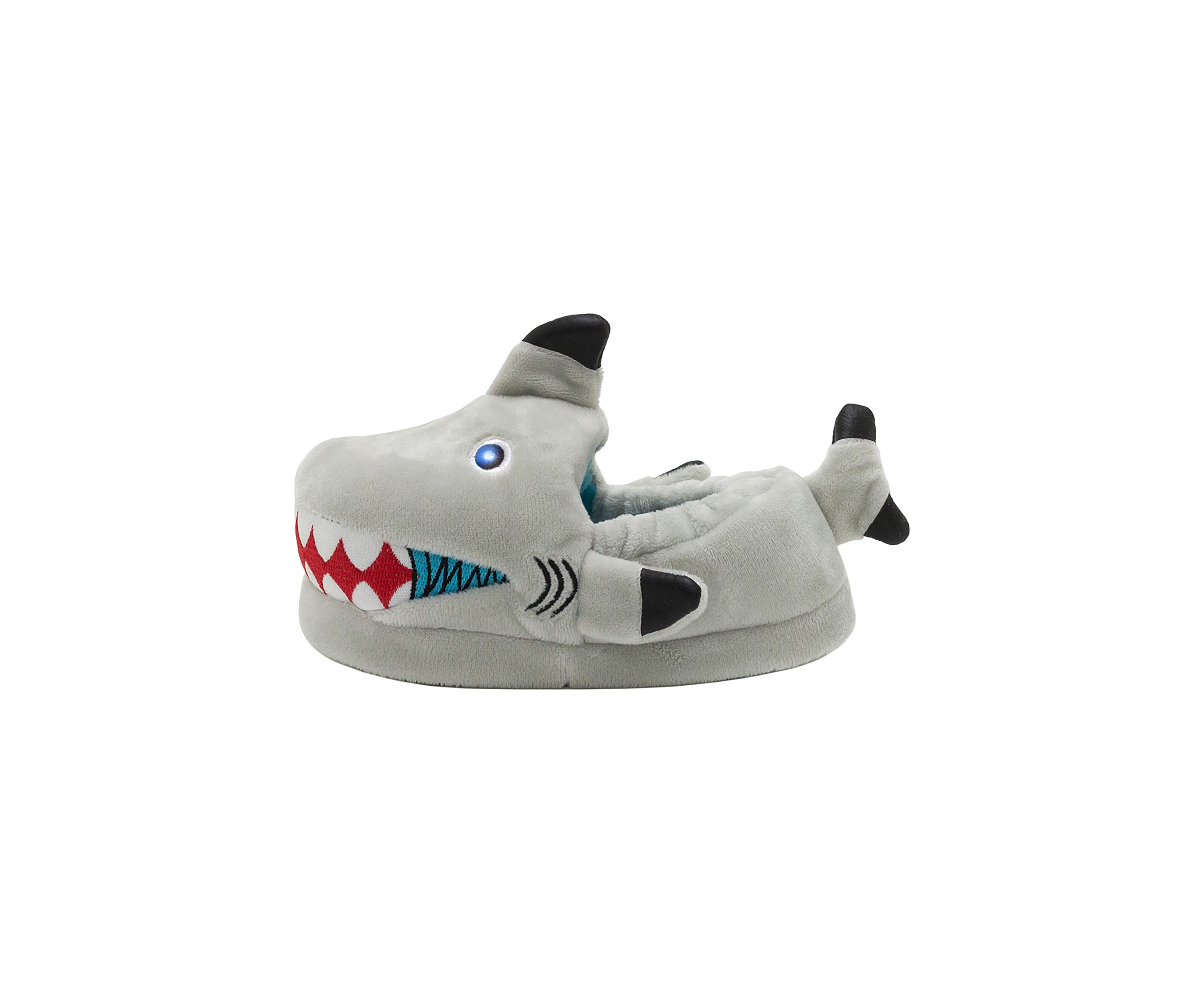 Toddler Boys Lighted Shark Slippers