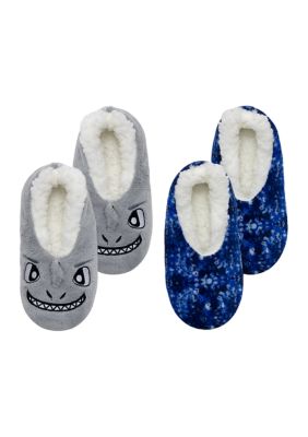 Robeez Toddler/Youth Boys Shark Tie Dye Slipper Socks - 2 Pack