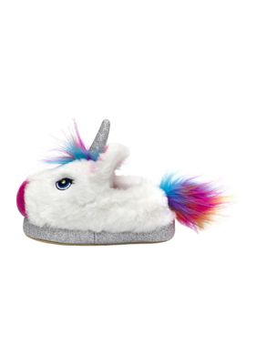 Robeez Little Kid Girls Celestina Lighted Slippers, White, 5M Little Kid