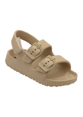 Northside Little Kid Boys Tate Two Strap Sandals, Tan, 5M Big Kid