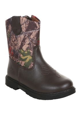 Northside Big Kid Boys Partner Camo Boots, Brown, 12M Little Kid